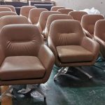 Bulk production of upholstered commercial lounge chairs for the Marriott project