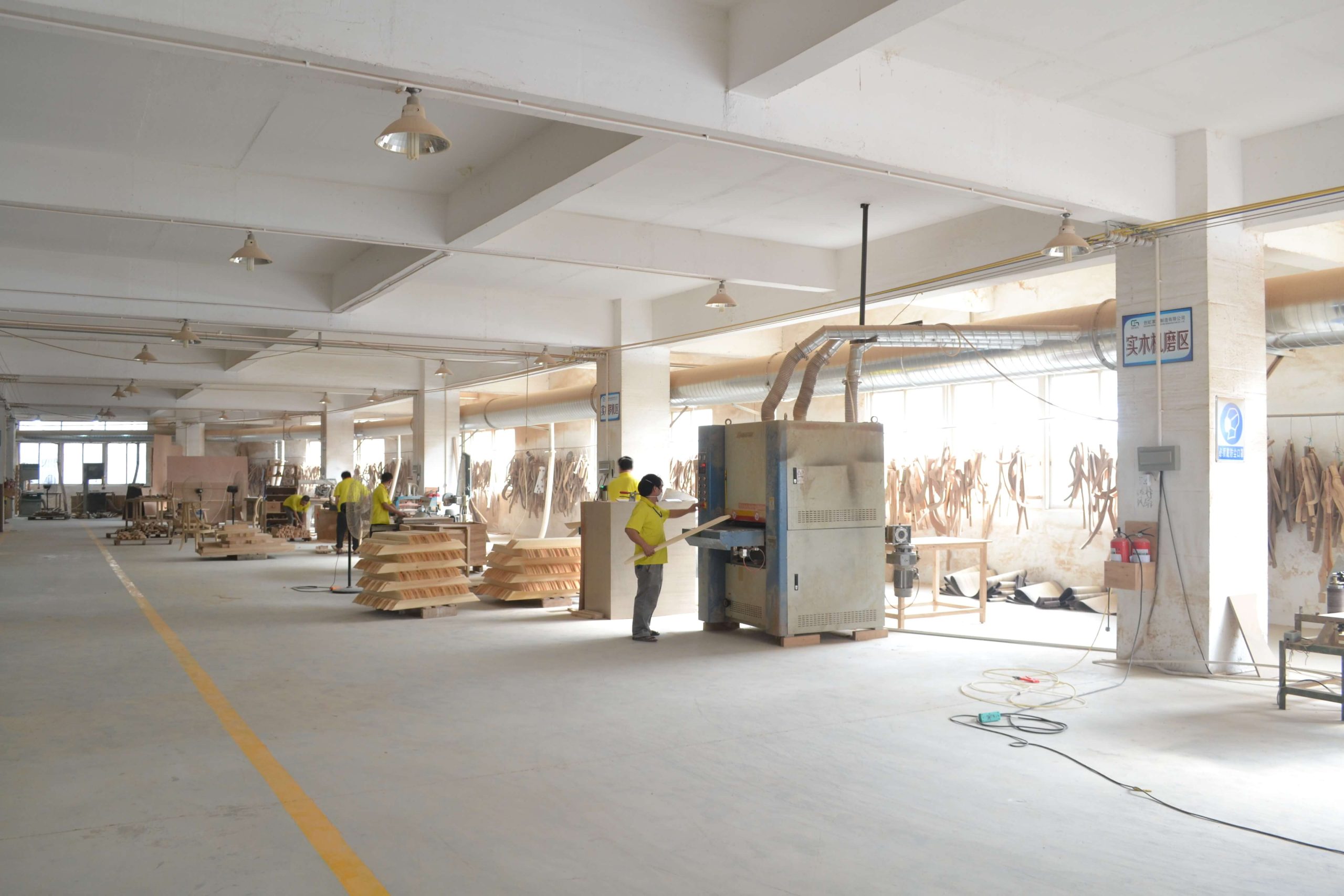 Advanced CNC machinery in a professional China hotel furniture factory