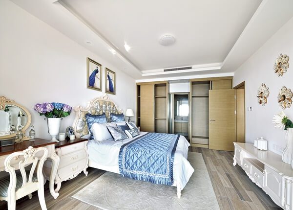 serviced apartment furniture with living and sleeping zones